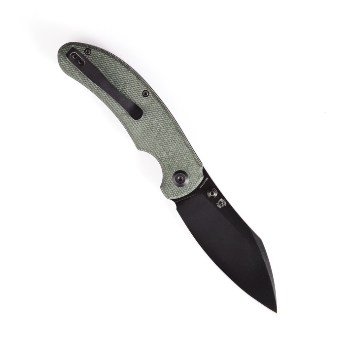 Couteau Kansept Nesstreet Green Lame Acier CPM-S35Vn BW Manche Micarta IKBS Linerlock Clip K1039A3 - Livraison Gratuite