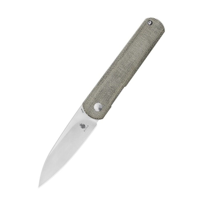 Couteau Kizer Feist XL Green Lame Acier 154CM Manche Micarta IKBS Linerlock Clip KIV4499C1 - Livraison Gratuite