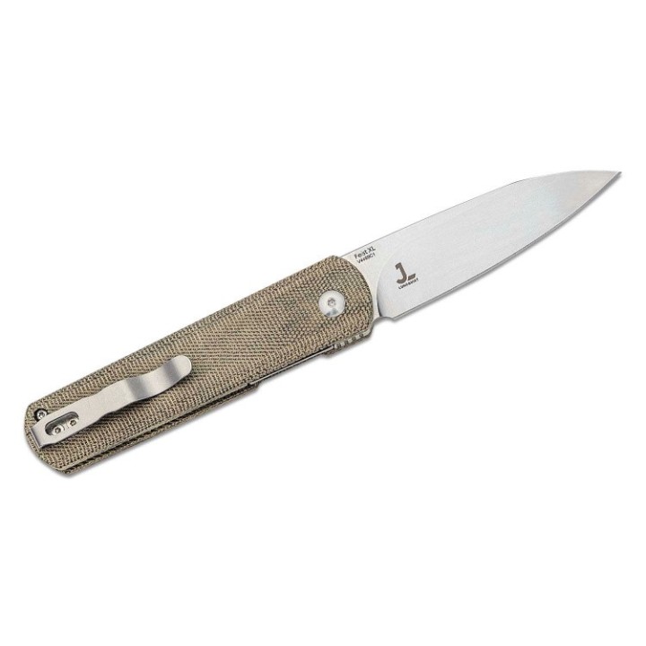 Couteau Kizer Feist XL Green Lame Acier 154CM Manche Micarta IKBS Linerlock Clip KIV4499C1 - Livraison Gratuite