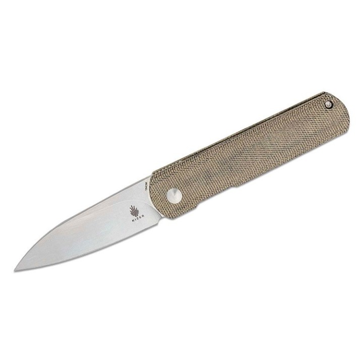 Couteau Kizer Feist XL Green Lame Acier 154CM Manche Micarta IKBS Linerlock Clip KIV4499C1 - Livraison Gratuite