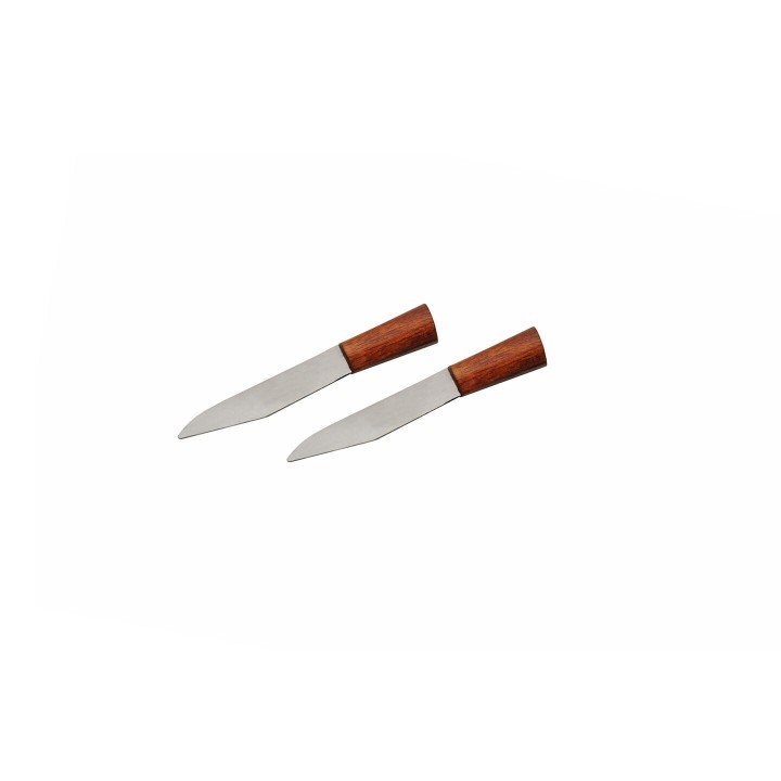 Couteau Kukkri Gurkha Service Kukri Army Combat Lame Acier Inox Manche Bois Etui Cuir + 2 Couteaux PA882450 - Livraison Gratuite