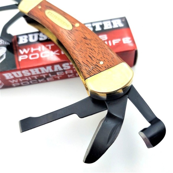 Couteau à Sculpter United Cutlery Bushmasters Whittlers Lame Acier Carbone Manche Bois UC3385 - Livraison Gratuite