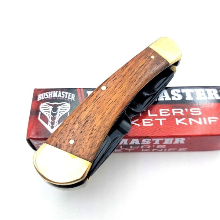 Couteau à Sculpter United Cutlery Bushmasters Whittlers Lame Acier Carbone Manche Bois UC3385 - Livraison Gratuite