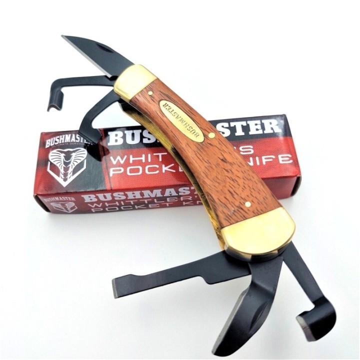 Couteau à Sculpter United Cutlery Bushmasters Whittlers Lame Acier Carbone Manche Bois UC3385 - Livraison Gratuite