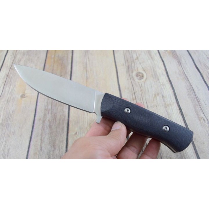 Couteau de Chasse Buschraft Hen & Rooster Manche G10 Lame Acier Inox Etui Cuir HR001 - Livraison Gratuite