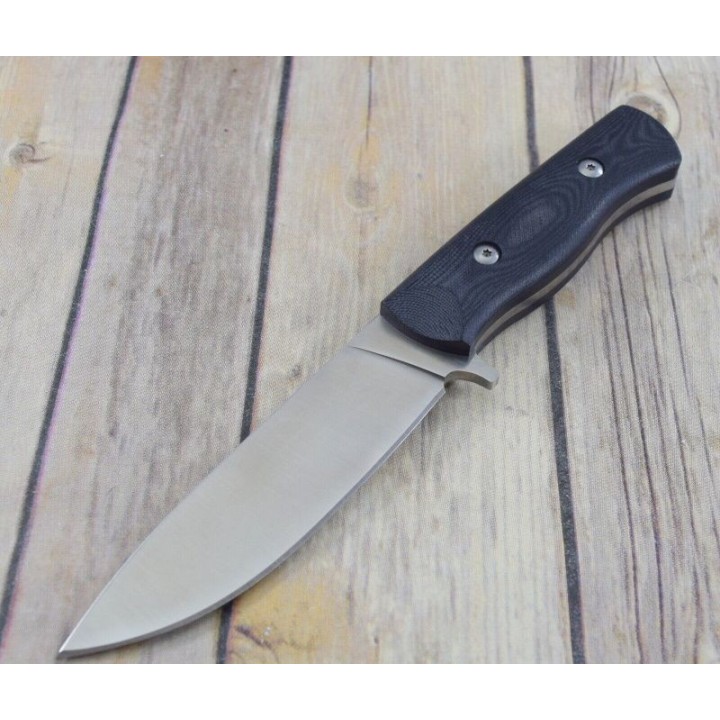 Couteau de Chasse Buschraft Hen & Rooster Manche G10 Lame Acier Inox Etui Cuir HR001 - Livraison Gratuite