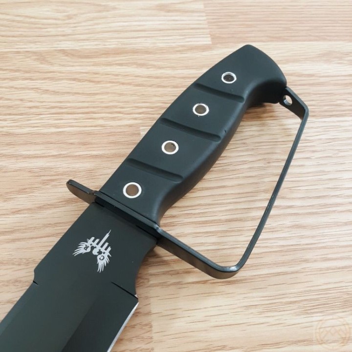 Couteau de Chasseur de Croco Bowie Sabre de Pirate Lame Acier 3Cr13 Manche Abs Etui Nylon CBR113 - Livraison Gratuite
