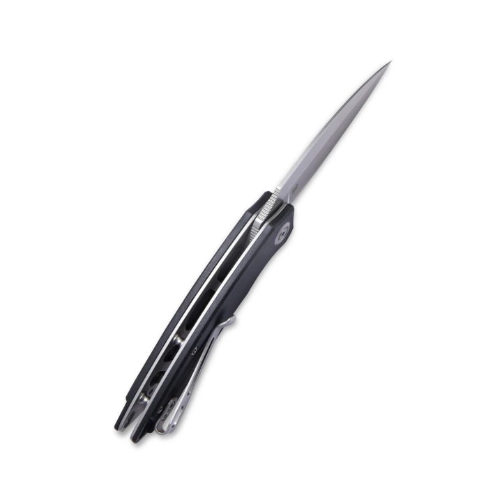 Couteau Kubey Leaf Black Manche G10 Lame Acier AUS-10 IKBS Linerlock Clip KUB333A - Livraison Gratuite