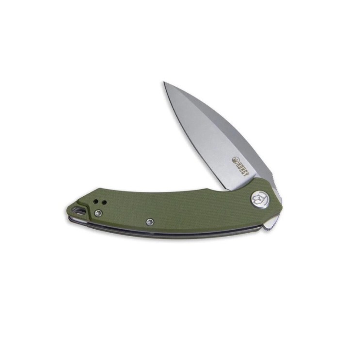 Couteau Kubey Leaf Green Manche G10 Lame Acier AUS-10 IKBS Linerlock Clip KUB333E - Livraison Gratuite