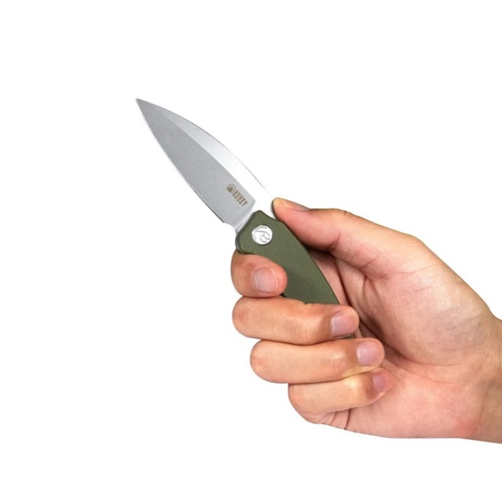 Couteau Kubey Leaf Green Manche G10 Lame Acier AUS-10 IKBS Linerlock Clip KUB333E - Livraison Gratuite