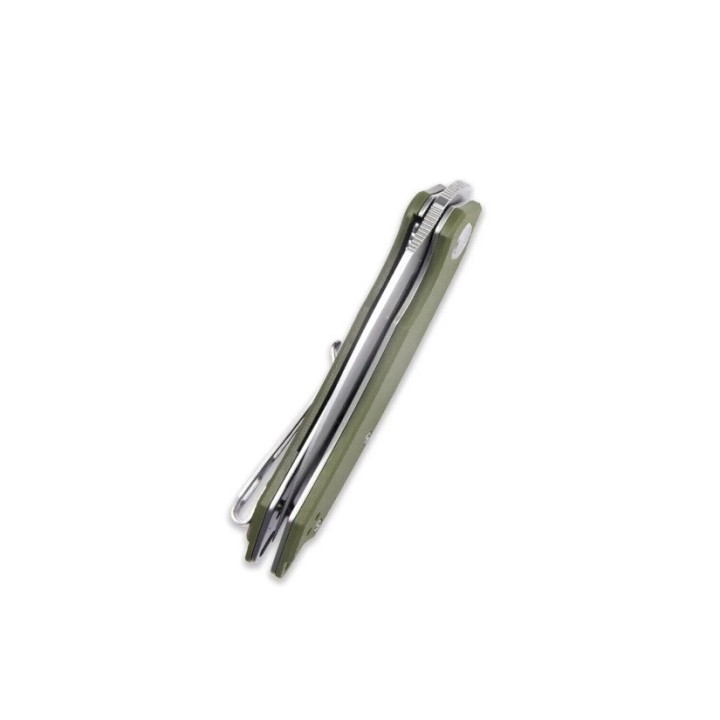 Couteau Kubey Leaf Green Manche G10 Lame Acier AUS-10 IKBS Linerlock Clip KUB333E - Livraison Gratuite