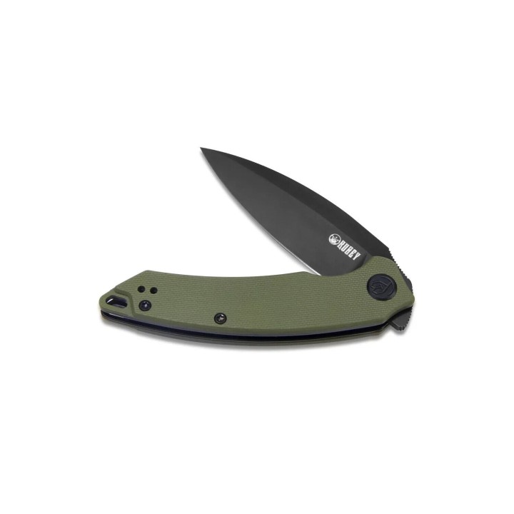 Couteau Kubey Leaf Green Manche G10 Lame Acier AUS-10 Black IKBS Linerlock Clip KUB333C - Livraison Gratuite