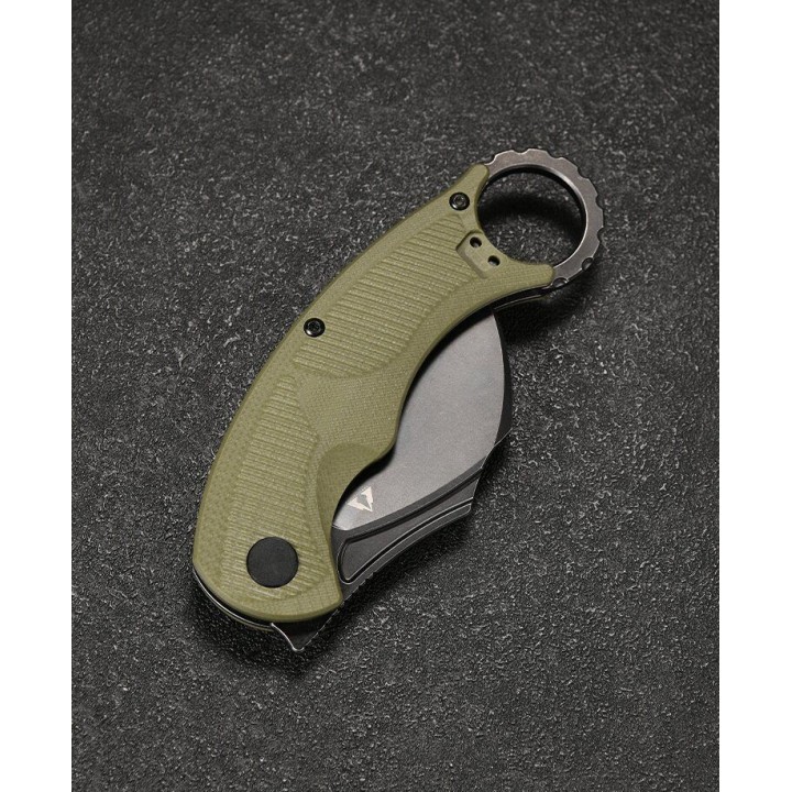 Couteau Karambit CMB Falcon Green Lame Acier AUS-10 Manche G10 IKBS Linerlock Clip CMBC01G - Livraison Gratuite