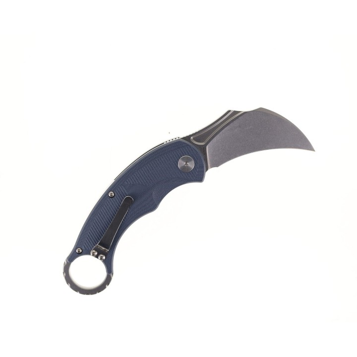 Couteau Karambit CMB Falcon Blue Lame Acier AUS-10 Manche G10 IKBS Linerlock Clip CMBC01S - Livraison Gratuite