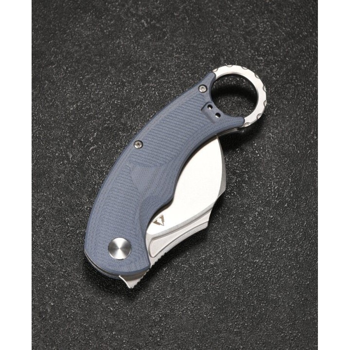 Couteau Karambit CMB Falcon Blue Lame Acier AUS-10 Manche G10 IKBS Linerlock Clip CMBC01S - Livraison Gratuite