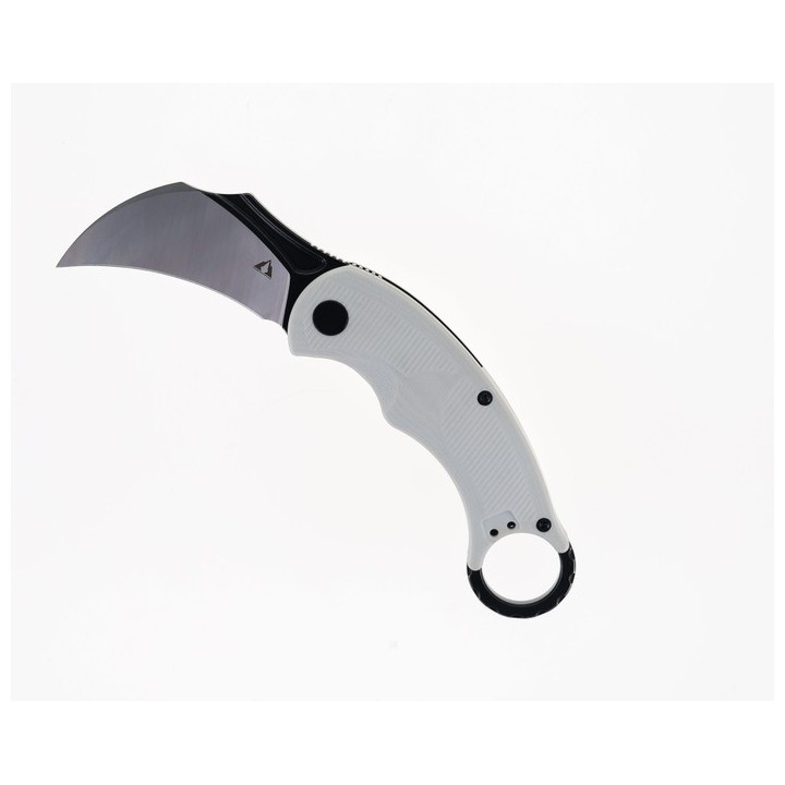 Couteau Karambit CMB Falcon White Lame Acier AUS-10 Manche G10 IKBS Linerlock Clip CMBC01W - Livraison Gratuite