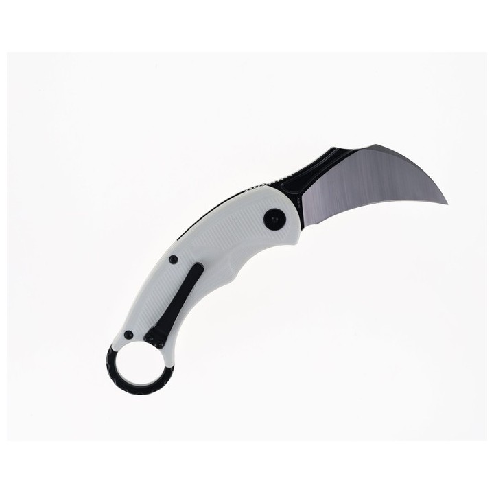 Couteau Karambit CMB Falcon White Lame Acier AUS-10 Manche G10 IKBS Linerlock Clip CMBC01W - Livraison Gratuite