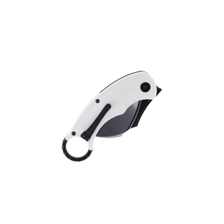 Couteau Karambit CMB Falcon White Lame Acier AUS-10 Manche G10 IKBS Linerlock Clip CMBC01W - Livraison Gratuite