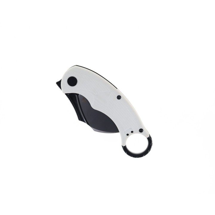 Couteau Karambit CMB Falcon White Lame Acier AUS-10 Manche G10 IKBS Linerlock Clip CMBC01W - Livraison Gratuite