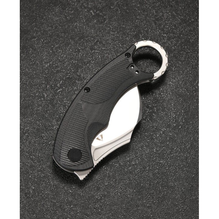 Couteau Karambit CMB Falcon Black Lame Acier AUS-10 Manche G10 IKBS Linerlock Clip CMBC01C - Livraison Gratuite
