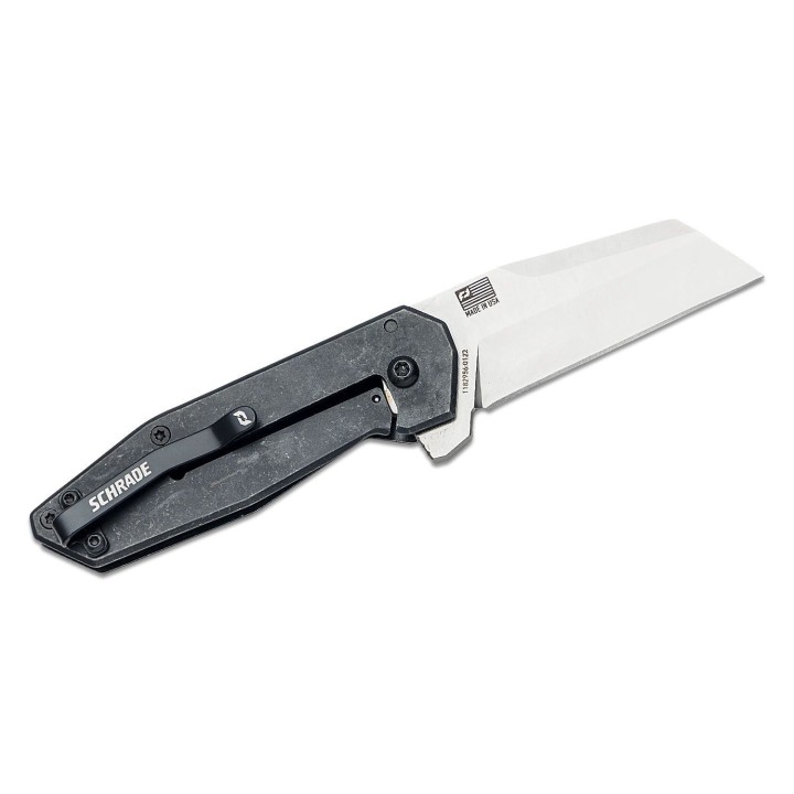 Couteau Schrade Slyte Compact Lame Acier D2 Manche Acier Framelock Clip Made USA SCH1182277 - Livraison Gratuite