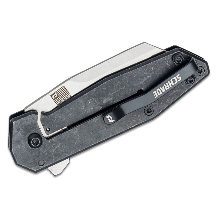 Couteau Schrade Slyte Compact Lame Acier D2 Manche Acier Framelock Clip Made USA SCH1182277 - Livraison Gratuite