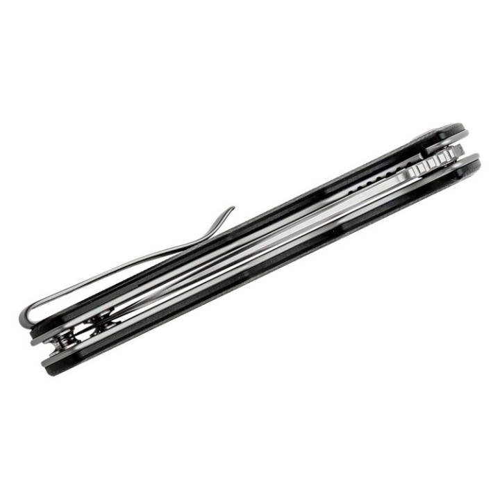 Couteau Civivi Mini Praxis Black Lame Acier D2 Manche G10 IKBS Linerlock Clip CIVC18026C2 - Livraison Gratuite