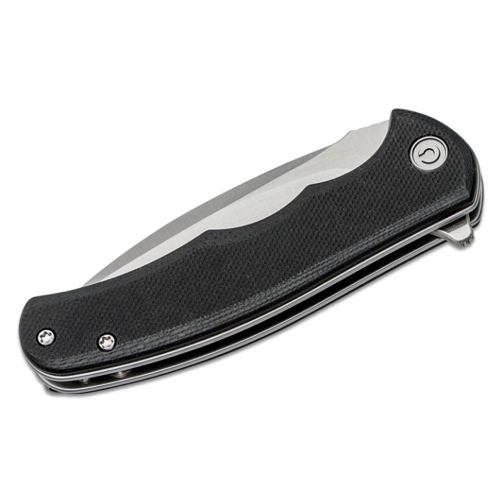 Couteau Civivi Mini Praxis Black Lame Acier D2 Manche G10 IKBS Linerlock Clip CIVC18026C2 - Livraison Gratuite