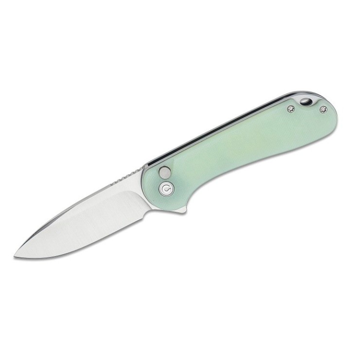 Couteau CIVIVI Elementum II Button Lock Jade Lame Acier Nitro-V Satin Manche G10 IKBS Clip CIVC18062P2 - Livraison Gratuite