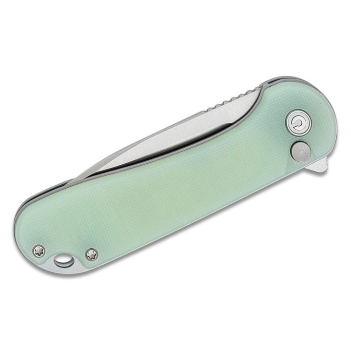 Couteau CIVIVI Elementum II Button Lock Jade Lame Acier Nitro-V Satin Manche G10 IKBS Clip CIVC18062P2 - Livraison Gratuite
