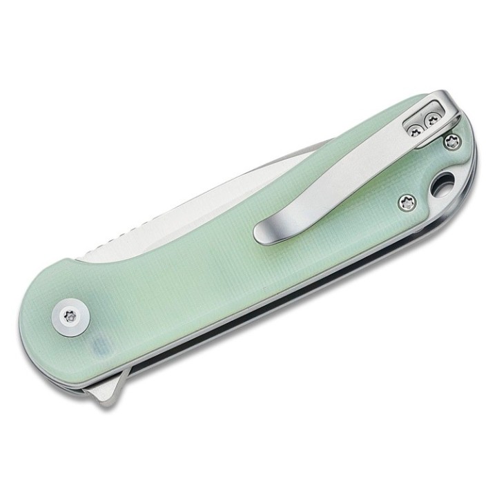 Couteau CIVIVI Elementum II Button Lock Jade Lame Acier Nitro-V Satin Manche G10 IKBS Clip CIVC18062P2 - Livraison Gratuite