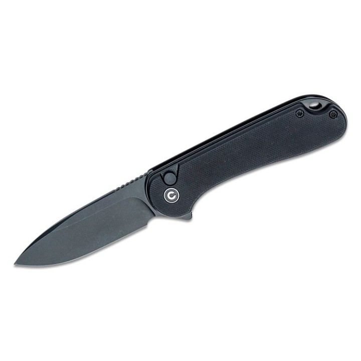 Couteau CIVIVI Elementum II Button Lock Black Lame Acier Nitro-V Black Manche G10 IKBS Clip CIVC18062P1 - Livraison Gratuite