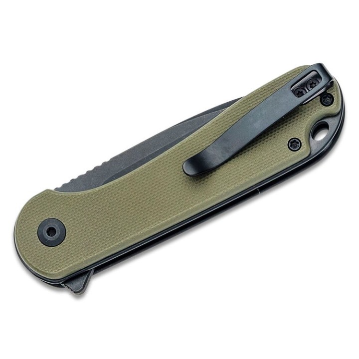 Couteau CIVIVI Elementum II Button Lock Green Lame Acier Nitro-V Black Manche G10 IKBS Clip CIVC18062P3 - Livraison Gratuite