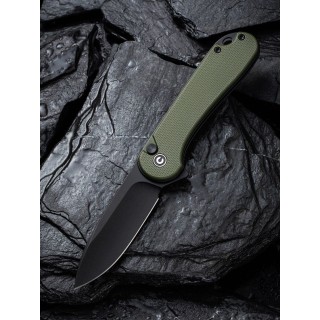 Couteau CIVIVI Elementum II Button Lock Green Lame Acier Nitro-V Black Manche G10 IKBS Clip CIVC18062P3 - Livraison Gratuite