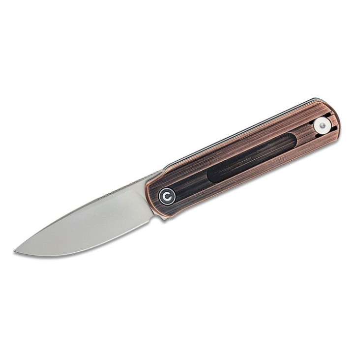 Couteau Civivi Foldis Slipjoint Copper Lame Acier Nitro-V Manche Cuivre IKBS Clip CIVC210441 - Livraison Gratuite 