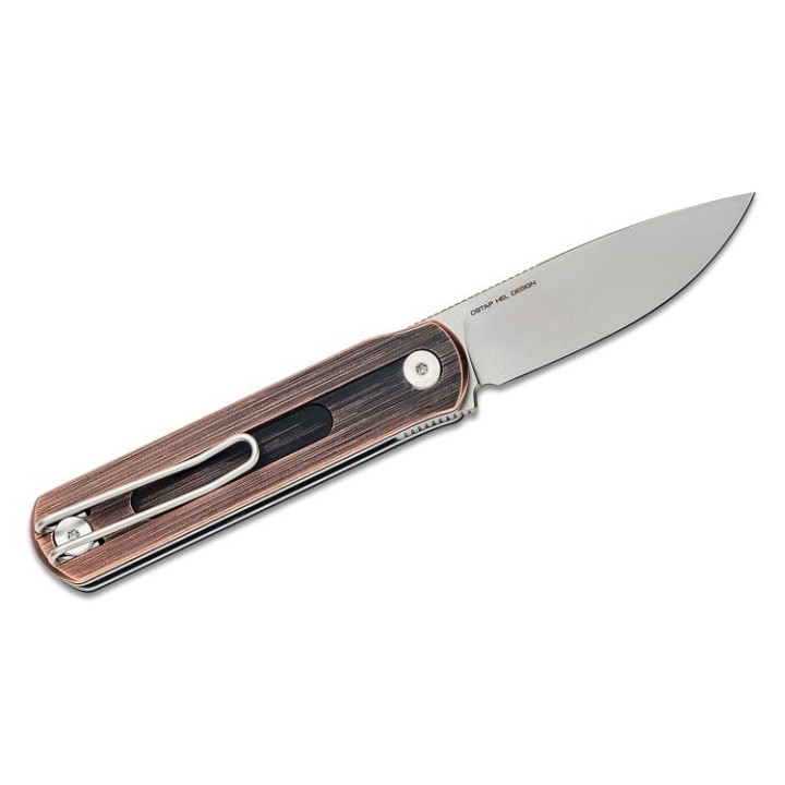 Couteau Civivi Foldis Slipjoint Copper Lame Acier Nitro-V Manche Cuivre IKBS Clip CIVC210441 - Livraison Gratuite 