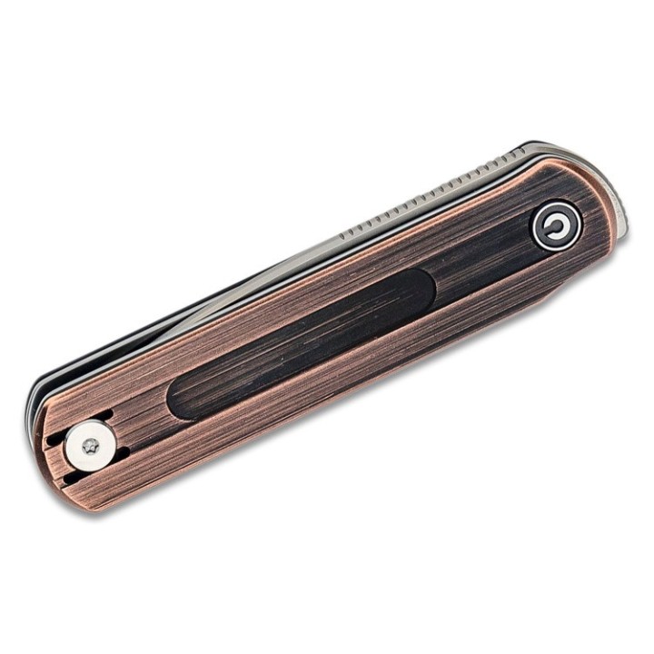 Couteau Civivi Foldis Slipjoint Copper Lame Acier Nitro-V Manche Cuivre IKBS Clip CIVC210441 - Livraison Gratuite 