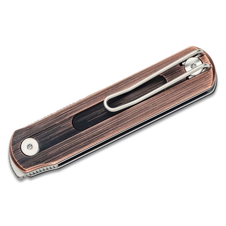Couteau Civivi Foldis Slipjoint Copper Lame Acier Nitro-V Manche Cuivre IKBS Clip CIVC210441 - Livraison Gratuite 