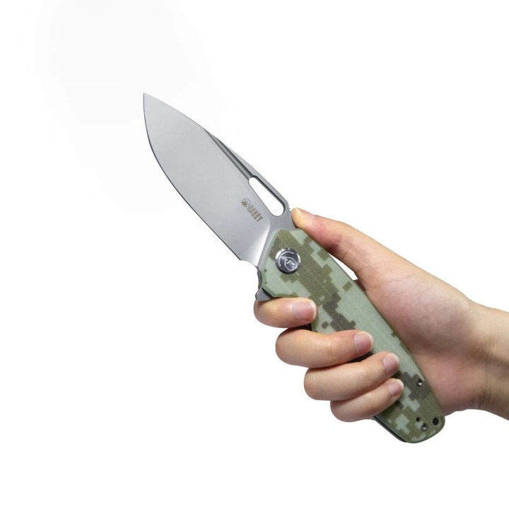 Couteau Kubey Tityus Camo Lame Acier D2 Bead Blasted Manche G10 IKBS Linerlock Clip KUB322K - Livraison Gratuite