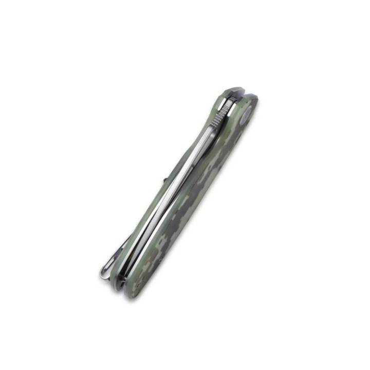 Couteau Kubey Tityus Camo Lame Acier D2 Bead Blasted Manche G10 IKBS Linerlock Clip KUB322K - Livraison Gratuite