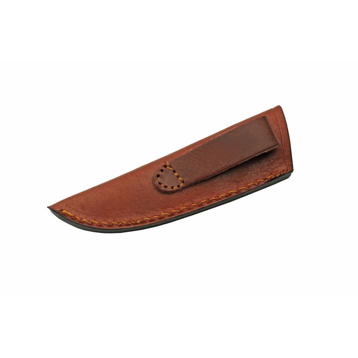 Couteau Skinner Damas Autumn Bone Lame Acier 256 Couches Manche Os Etui Cuir DM1340 - Livraison Gratuite