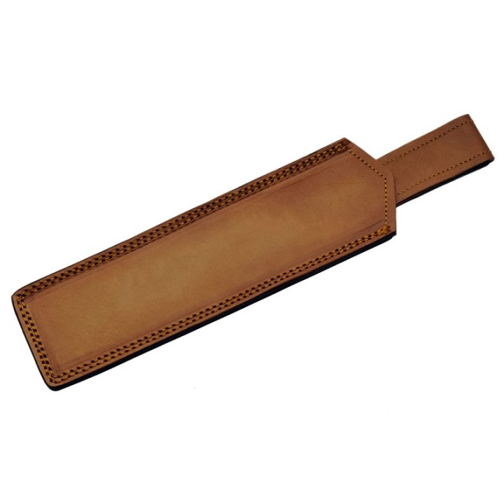 Couteau Couperet Damas Cleaver Lame 256 Couches Manche Micarta Etui Cuir DM1332 - Livraison Gratuite