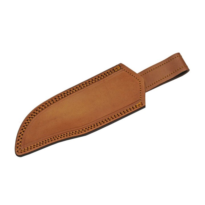 Couteau De Chasse Damas Magma Hunter Micarta Lame Acier Damas 256 Couches Etui Cuir DM1326 - Livraison Gratuite