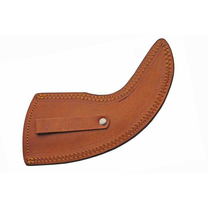 Couteau Damas Karambit Lame Acier 256 Couches Manche Micarta Etui Cuir DM1324 - Livraison Gratuite