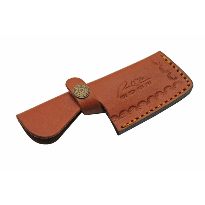 Couteau Damas Small Cleaver Lame Acier 256 Couches Manche Bois Etui Cuir DM1341 - Livraison Gratuite 