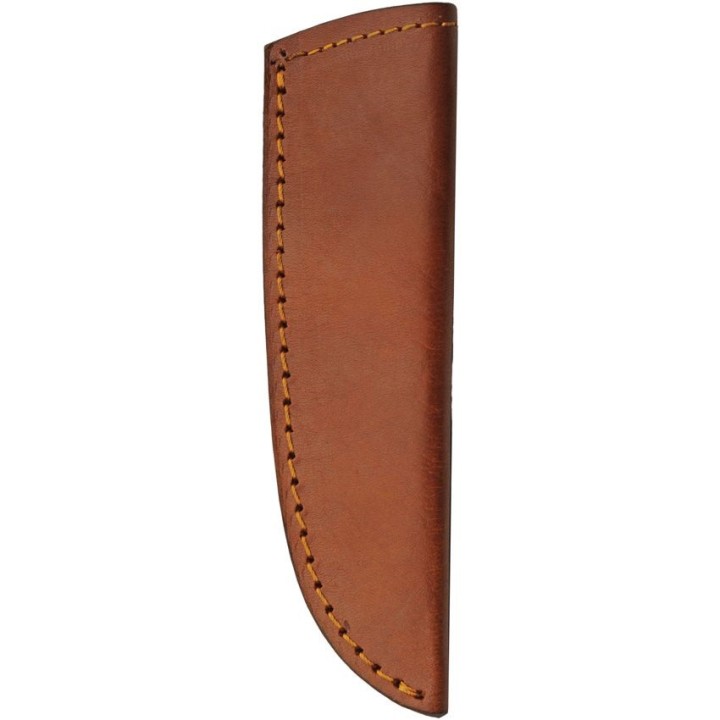 Couteau De Chasse Damas Lame 256 Couches Manche Os/Bois Etui Cuir DM1337 - Livraison Gratuite
