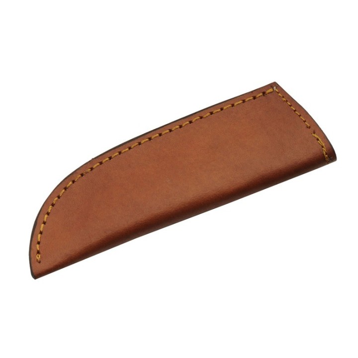 Couteau De Chasse Damas Opal Blue Hunter Lame Acier Damas 256 Couches Etui Cuir DM1312 - Livraison Gratuite