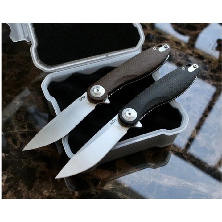 Couteau Beyond EDC Eurus Brown Manche Micarta Lame Acier 14C28N Linerlock Clip WSC2104BRN - Livraison Gratuite