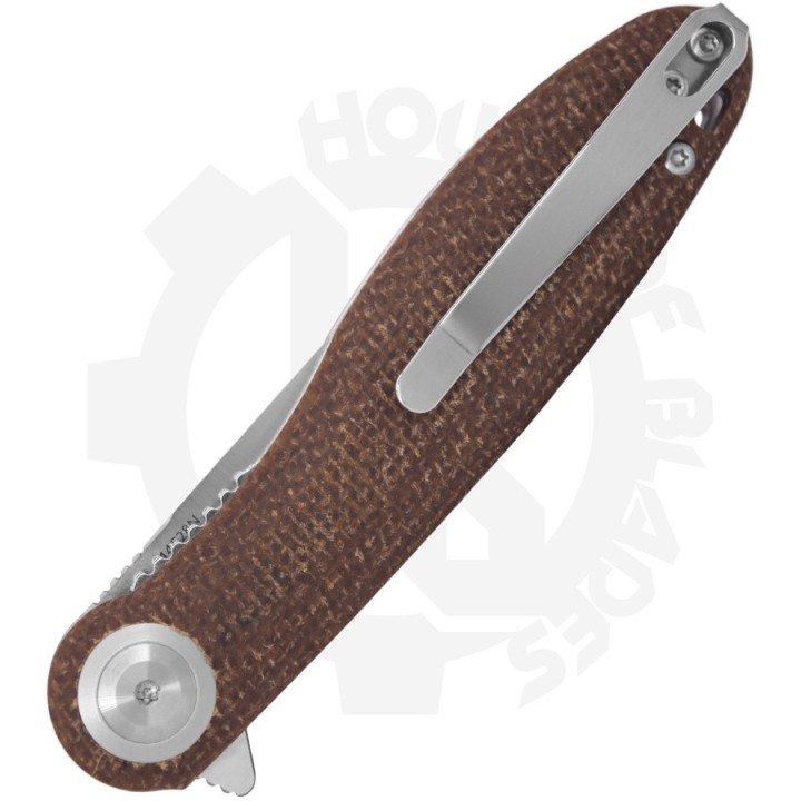 Couteau Beyond EDC Eurus Brown Manche Micarta Lame Acier 14C28N Linerlock Clip WSC2104BRN - Livraison Gratuite