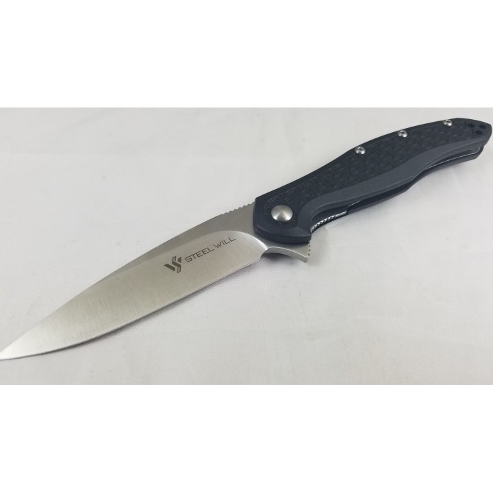 Couteau Steel Will Intrigue F45-11 Black Manche FRN Lame Acier D2 Linerlock Clip SMGF45M11 - Livraison Gratuite